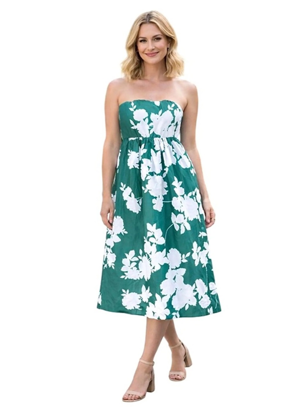 Cynthia Rowley Strapless Floral Dress with Removable Straps Size 10
